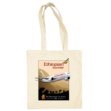 Ethiopian B-787 Cotton Shopper/Tote Bag