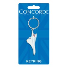 Concorde Shaped Metal Enamel Keyring